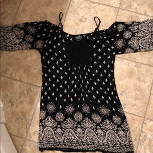 Black boho dress